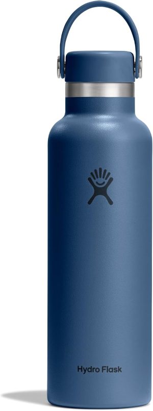 Hydro Flask Water Bottle - Insulated Stainless Steel - Non Spill. Leakproof in 21 Oz Harbor Blue